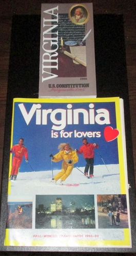 Virginia is for lovers 1988-89 Fall/Winter Travel Guide + 1988 Virginia  Map
