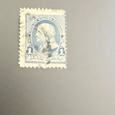 1890-93 Gray Blue 1 Cent Benjamin Franklin #219 (NN)