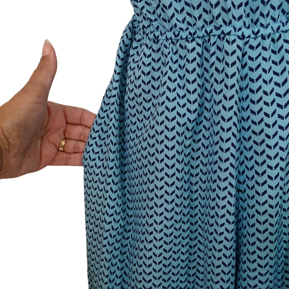 Mono Love Fire Sin Tirantes Azul Estampado Mujer Talla M Bolsillos Elásticos Cintura  Foto 3 de 4