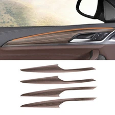 For BMW X3 G01 X4 G02 18-2021 Peach Wood Grain Inner Door Strip Panel Decor Trim