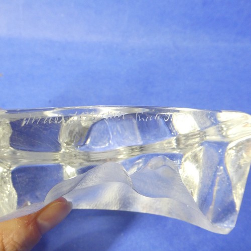 Mats Jonasson Sweden Crystal Baby Seal Paperweight Signed Clear Glass Sculpture - Picture 10 of 10