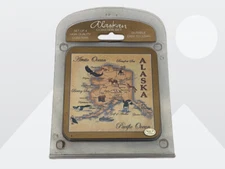 Artic Circle Enterprises Wild Life Geography Cork Backed Alaskan Coaster Set (4)