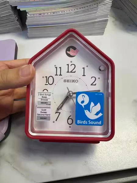 Seiko Beep 2 Bird song LumiBrite Sweep Snooze Light Bedside Alarm Clock QHP010R - Image 3 of 4