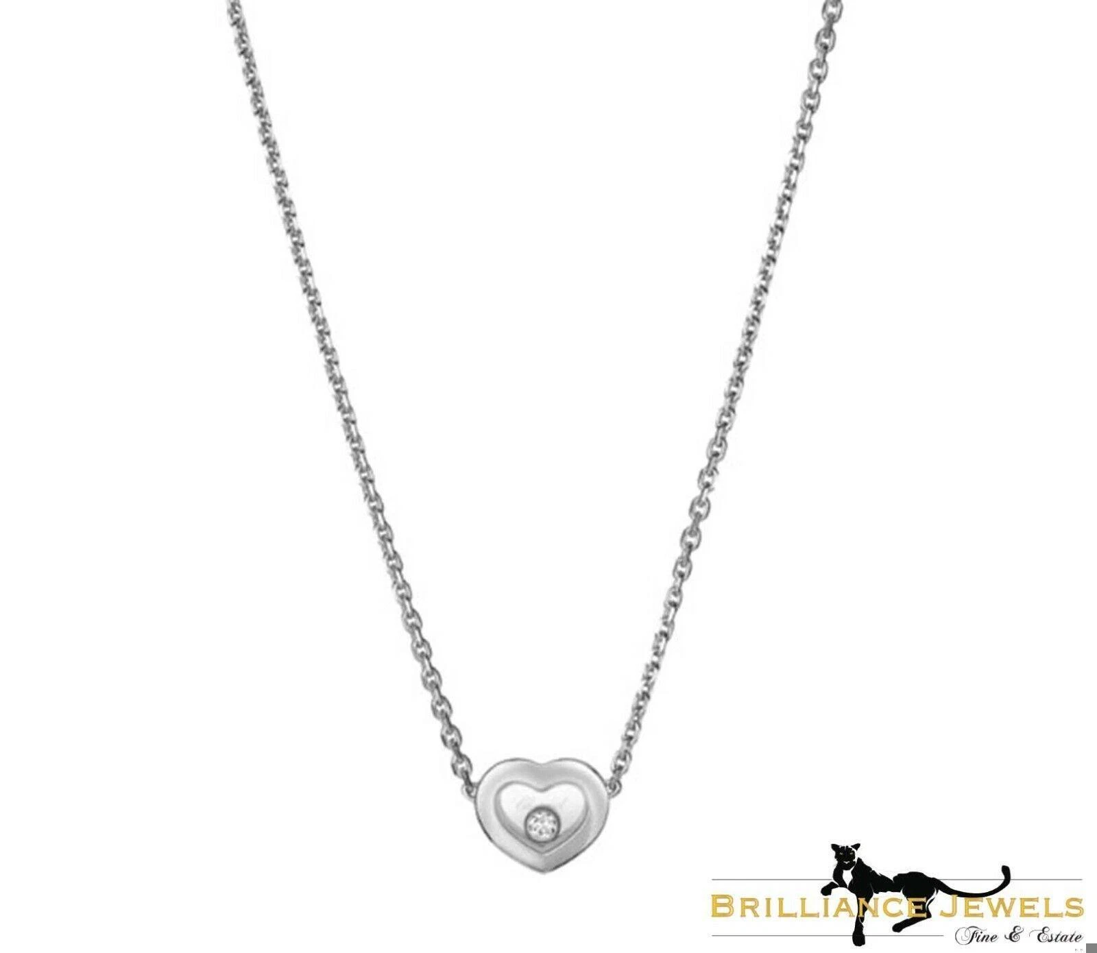 Chopard — Chopard Happy Diamond Small Heart Pendant Necklace 18k White Gold