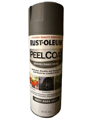 Rust-Oleum Peel Coat Matte Dark Gray UV-Resistant Spray Paint 11 oz.