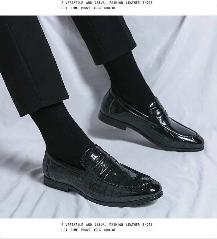 SAOLA Scarpe Oxford da uomo in pelle slip on eleganti scarpe casual mocassini scarpe