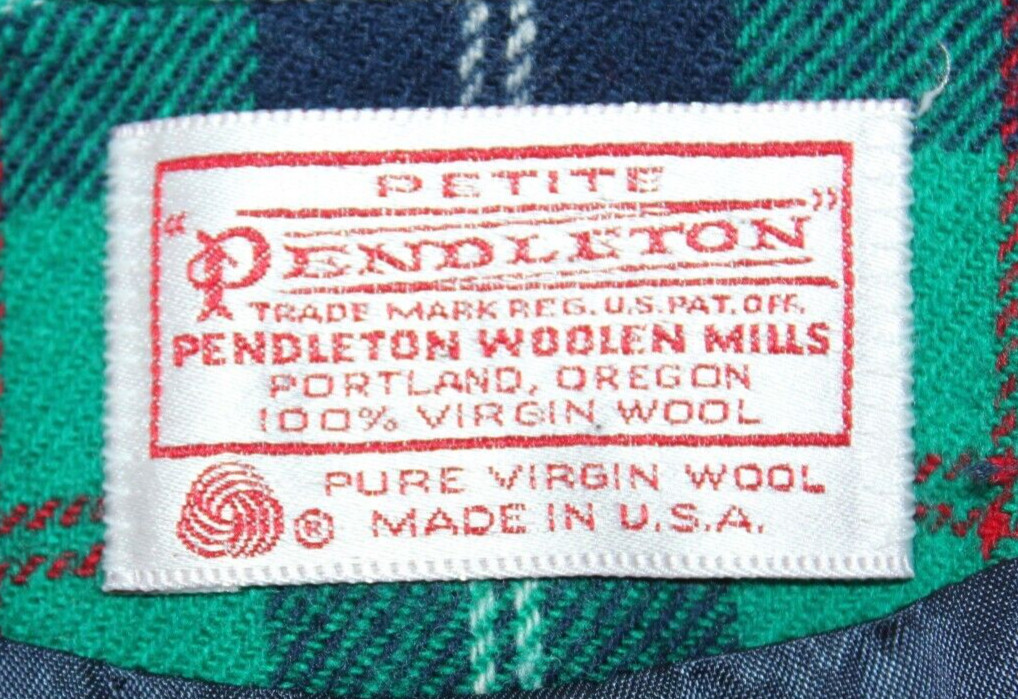 Pendleton Wool Green Plaid Double-Breasted Vintag… - image 3