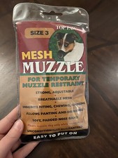 Top Paw Flexible Nylon Fabric Dog Muzzle, Size 3 12-24 Lbs