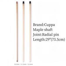 Cuppa 29" North American Maple Billiards Play Shaft 10.5/11.75/12.5mm