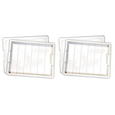 Stackable Craft Supply Organizer with Clear Snap Lid and Compartments - 2 Count