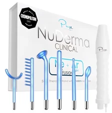 NuDerma Clinical Skin Therapy Wand Portable Skin Therapy Machine w 5 Fusion Neon