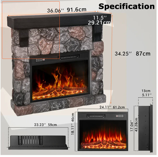 Ing Stone Heater Tv Stand