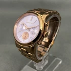Orologio Michael Kors Donna MK 6163 Runway R.Oro Quadrante Viola Crono Batteria Nuova