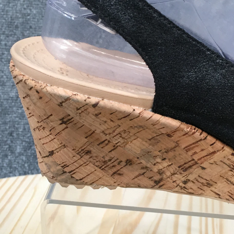 Sandalias Crocs para mujer 10 A-Leigh con cordones negras punta abierta tacones de cuña 202042 Foto 2 de 4