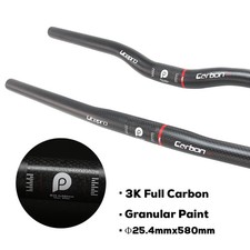 MTB Folding/BMX Bicycle 25.4mm 580mm Carbon Handlebar Matte Glossy Flat/Rise Bar