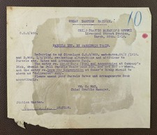 1918 Great Eastern Railway Liverpool Street Station Hunstanton Station Memo