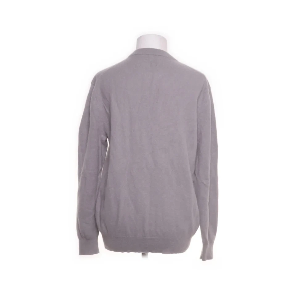 Zara, pull en tricot, taille : L, gris, cachemire, unicolore, tricot fin #ND1 - Photo 2/4