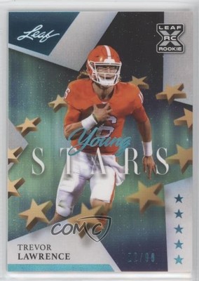 2021 Leaf Young Stars Platinum Spectrum Foil /99 Trevor Lawrence Rookie RC