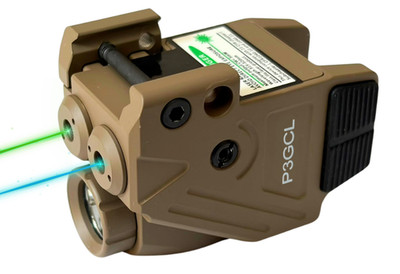 Hilight P3GCL Cerakote FDE Dual Beam Green/Cyan + 700 Lumen Handgun Light Laser