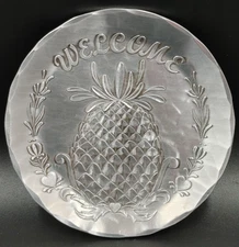 Wendell August Forge WELCOME Pineapple Small Plate Dish Coaster 4.5"
