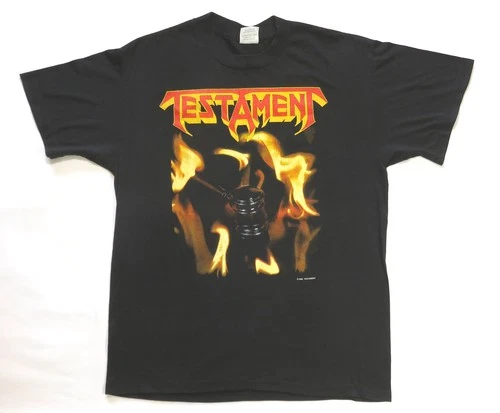 Testament Vintage T Shirt Tour Concert Trial By Fire Ba 1980s vintage concert t-shirt, vintage, single stitch, B+ condition