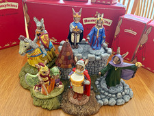 Royal Doulton Bunnykins Rabbit x6 Figurine Set Multicoloured Boxed