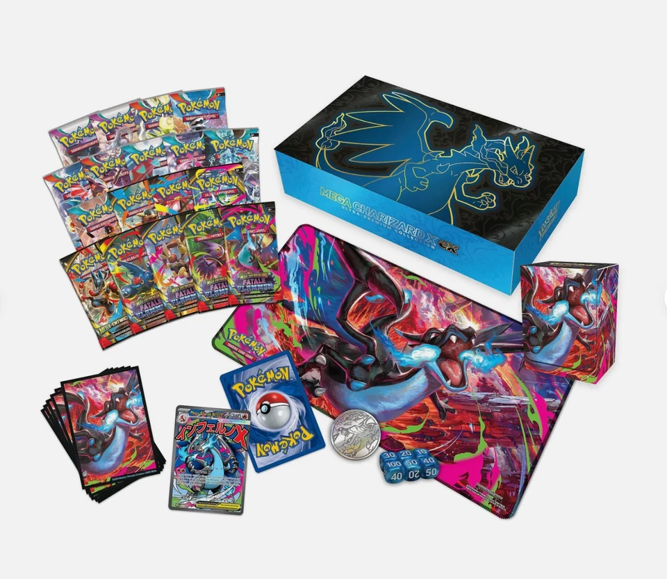Pokémon Mega Glurak Ex Ultra Premium Kollektion Fatale Flammen Preorder, Händler