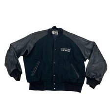 Vintage 90s Wolle Leder Varsity Jacke L 1992 Baseball Schultaschen Uni Mantel