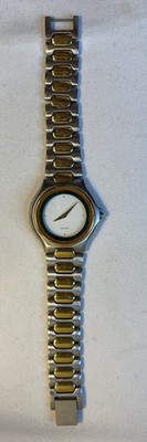 RARE Paolo Gucci Two-Tone Gold & Silver Stainless Steel Watch Swiss Quartz￼