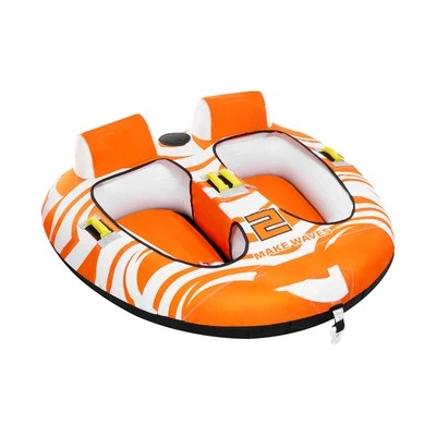 Uimoso Towable Tubes for Boating 2-Person Inflatable Boat w/2 Cockpits&Backrests