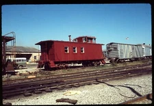 Original Rail Slide - SLSF Frisco caboose unk# B-ham AL 10-1971 Ektachrome Film