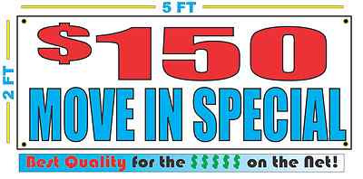 Move In Sign $150 MOVE IN SPECIAL Banner Sign Business Apartment Storage can add ...