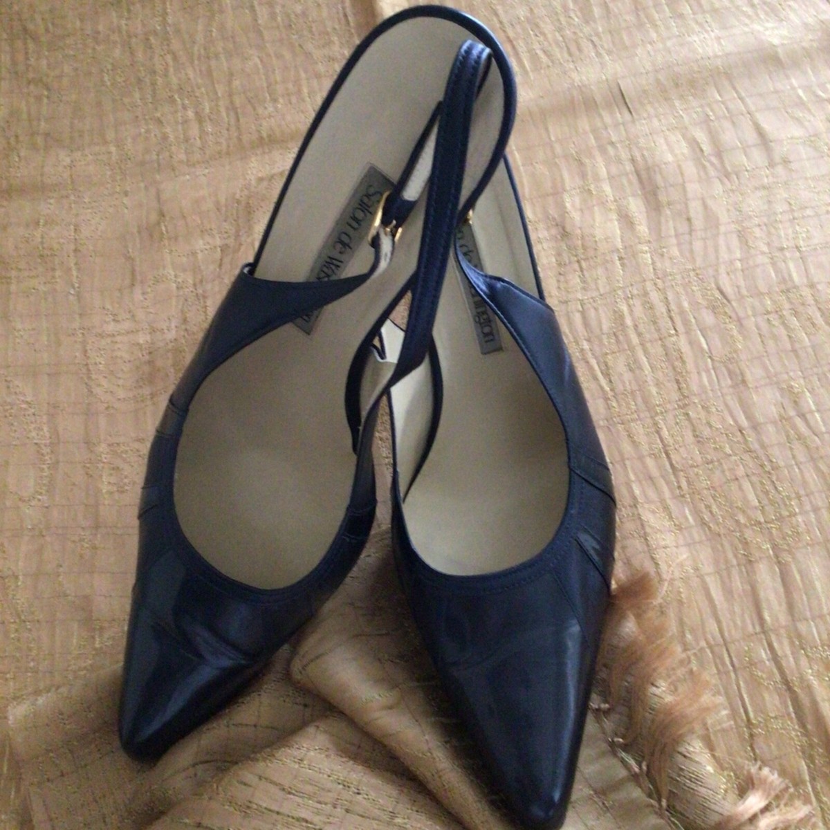 SALON de WASHINGTON Women's Heel Shoes Leather Patent Mix