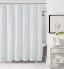 Zenna Home White 70"W x 72"H Lightweight PEVA Shower Curtain Liner