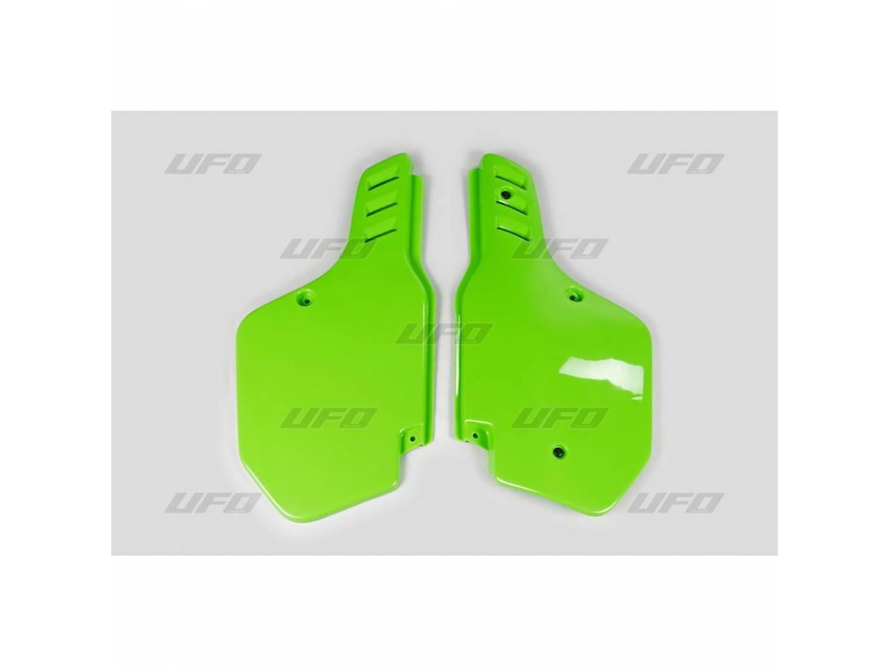 Plaques numéro latérales UFO vert motocross KAWASAKI KX500 pour restauration 1988-2001
