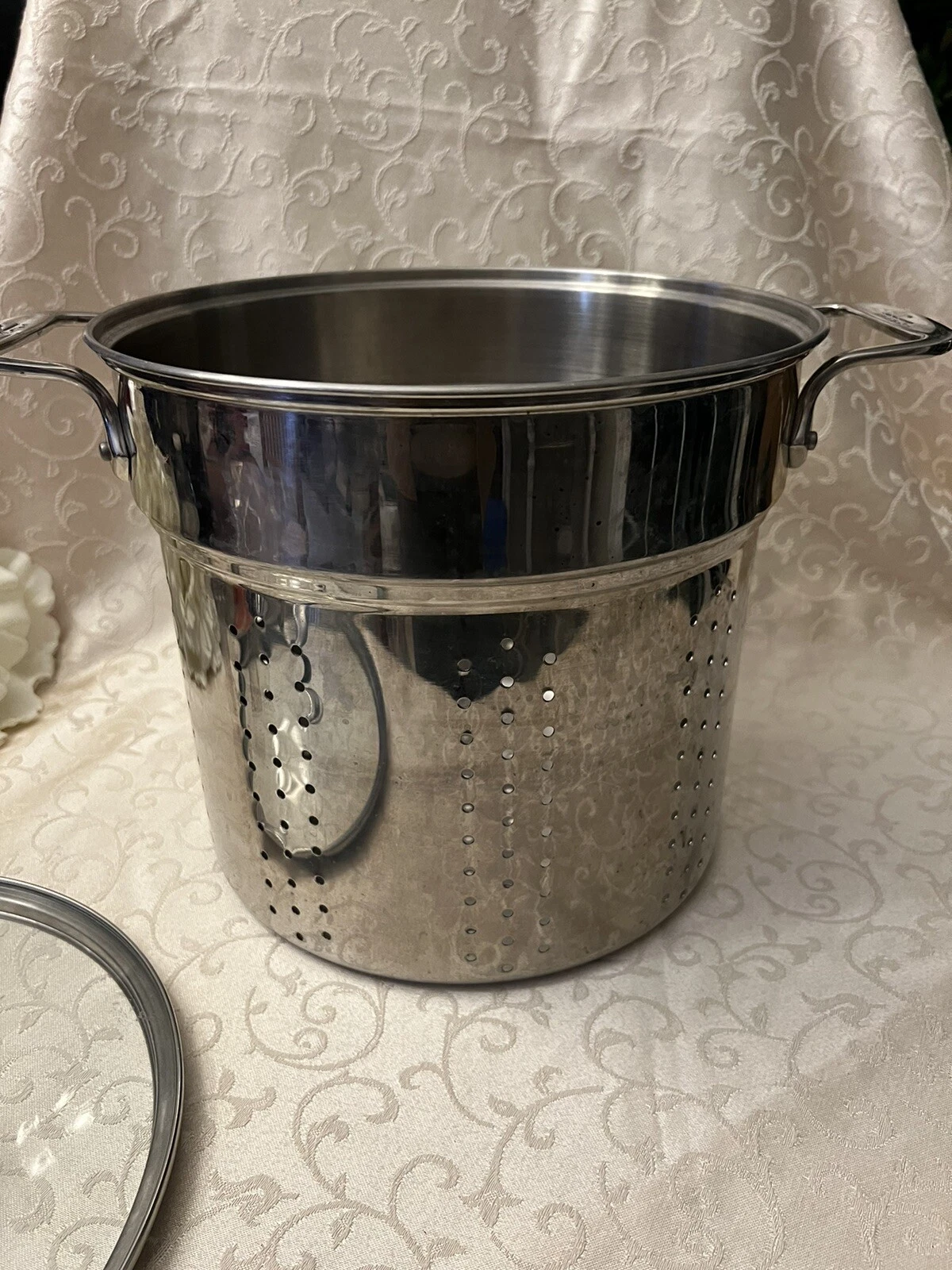 All-Clad Large Stainless Steel Pasta Strainer Insert Colander