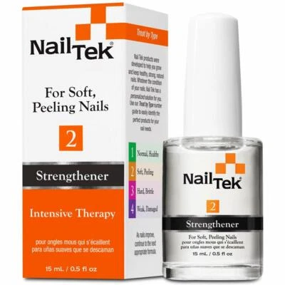 Nail Tek 2 Intensive Therapy Strengthener - For Soft, Peeling Nails 15ml BOXED