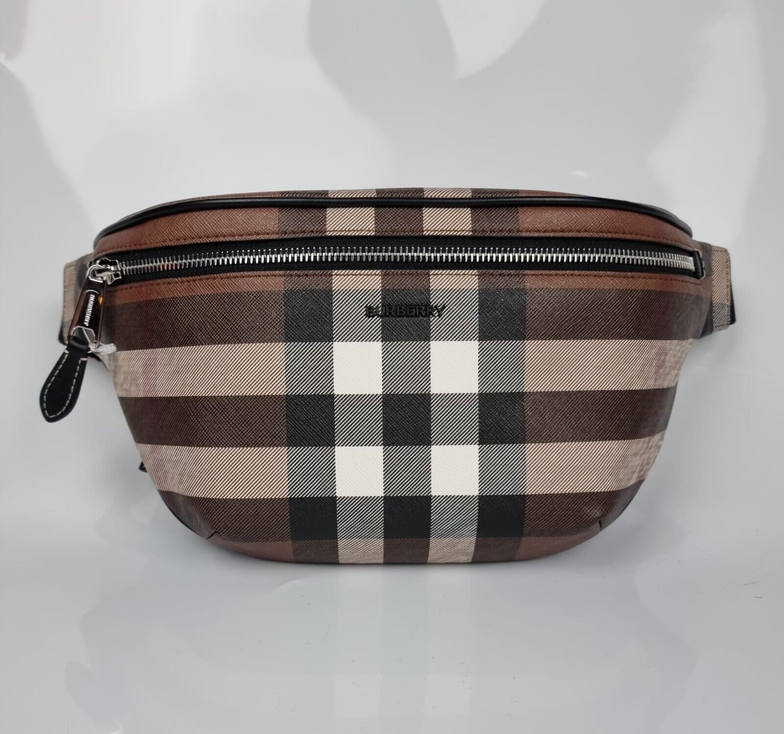 Burberry Mini Cason Check Belt Bag in Gray for Men