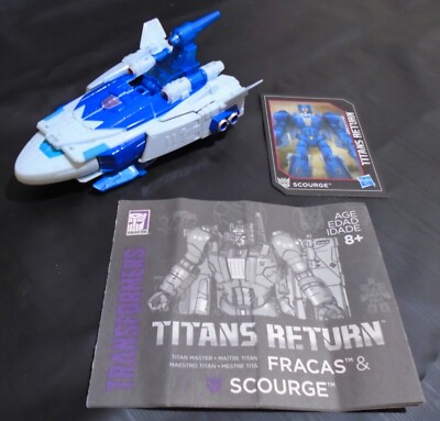 TRANSFORMERS GENERATIONS TITANS RETURN FRACAS & SCOURGE 100% COMPLETE + MANUAL