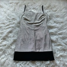 NWOT WHBM Gold Velvet Colorblock Shift Dress