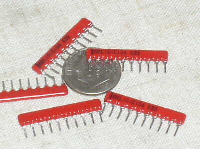 5 NOS BI TECH L101C104 9 BUSSED 100K RESISTOR ARRAY NETWORK W/COMMON 10 SIP USA