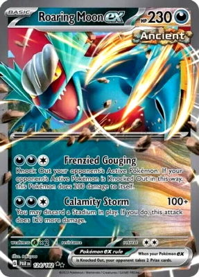 ★TM②★ Pokémon TCG💎 Roaring Moon ex💎 Paradox Rift 124/182 Holo 💎Rare