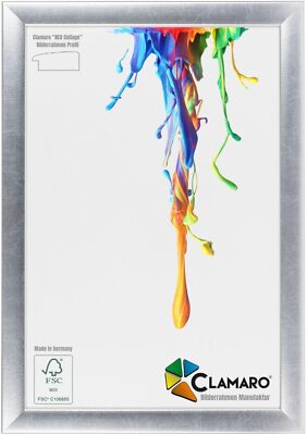 Bilderrahmen Silber CLAMARO 53G_Neo Collage nach Maß modern Holz