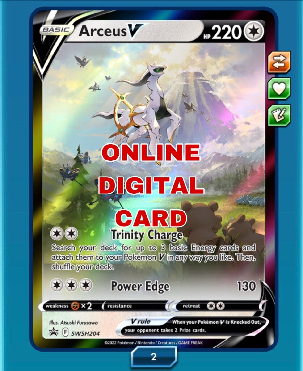 Arceus V - Pokemon PTCGL Codes