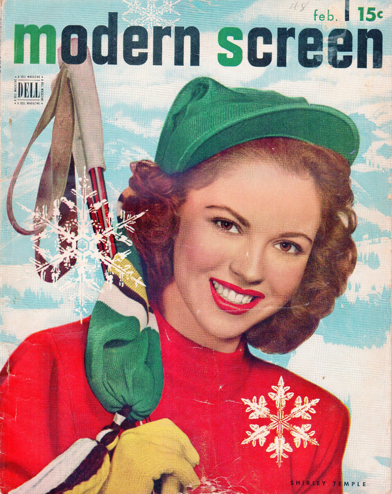 Modern Screen February 1948 - Shirley Temple cover