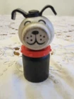 Fisher Price LITTLE PEOPLE 1970's Wooden WOOD Black Dog Red Collar Vintage