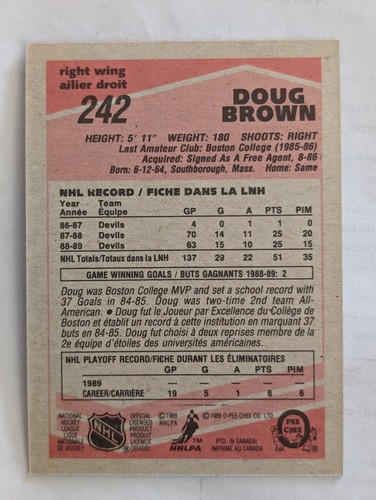 1989 NHL O-Pee-Chee OPC Hockey Cards Pick Your Cards - Picture 306 of 390