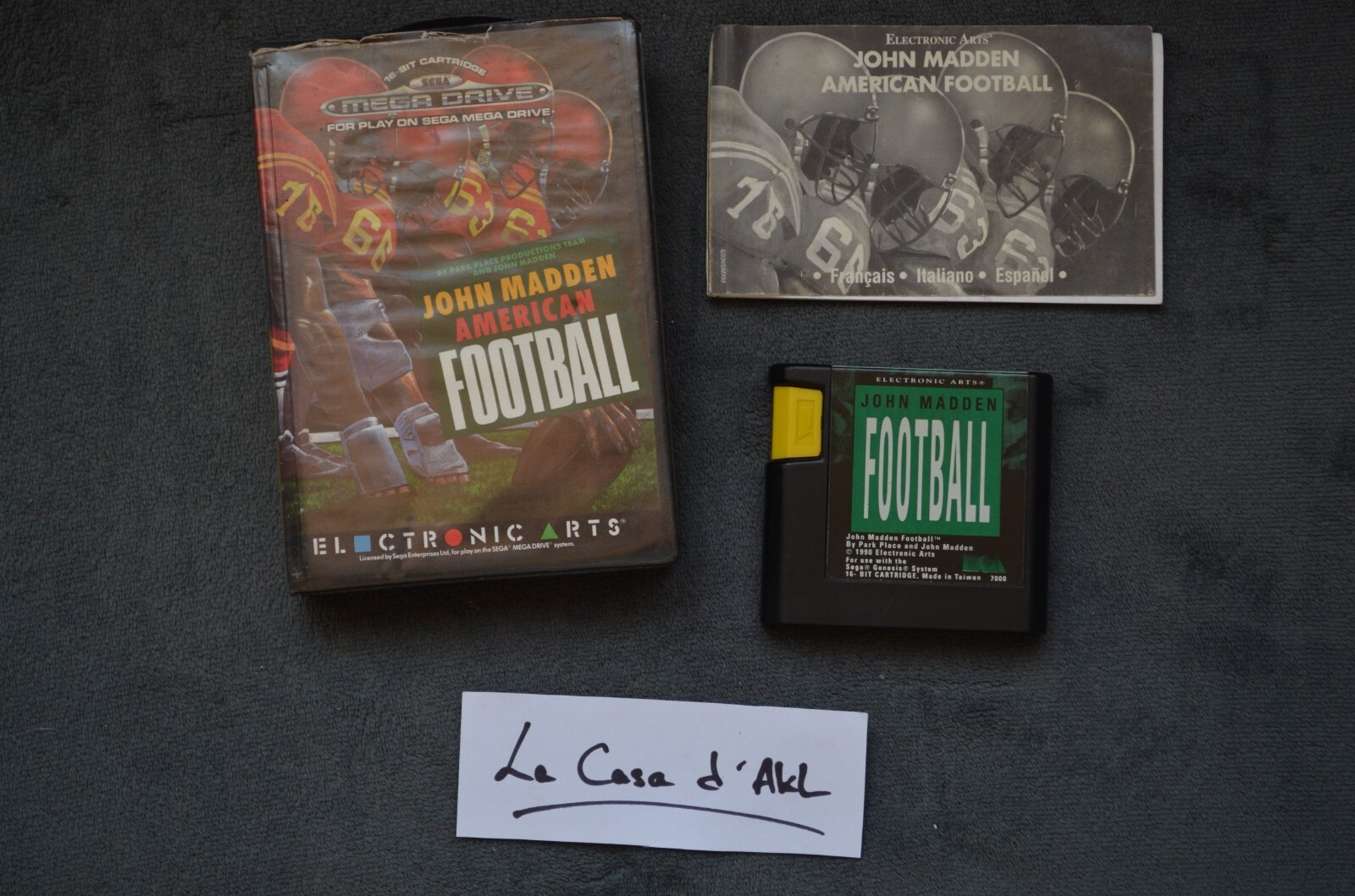 John Madden American Football complet sur Sega Megadrive - PAL FR boite abimée