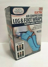 North American Healthcare Air Compression Leg & Foot Wraps With Remote