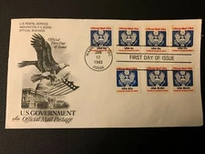 1983 FDC - Scott# O127-33 - Official Mial Issues - Art Craft Cachet  UA
